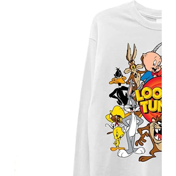 Mens Classic Shirt Marvin Long Sleeve Tee - Space Jam 90’s Long Sleeve T-Shirt - Picture 6 of 6